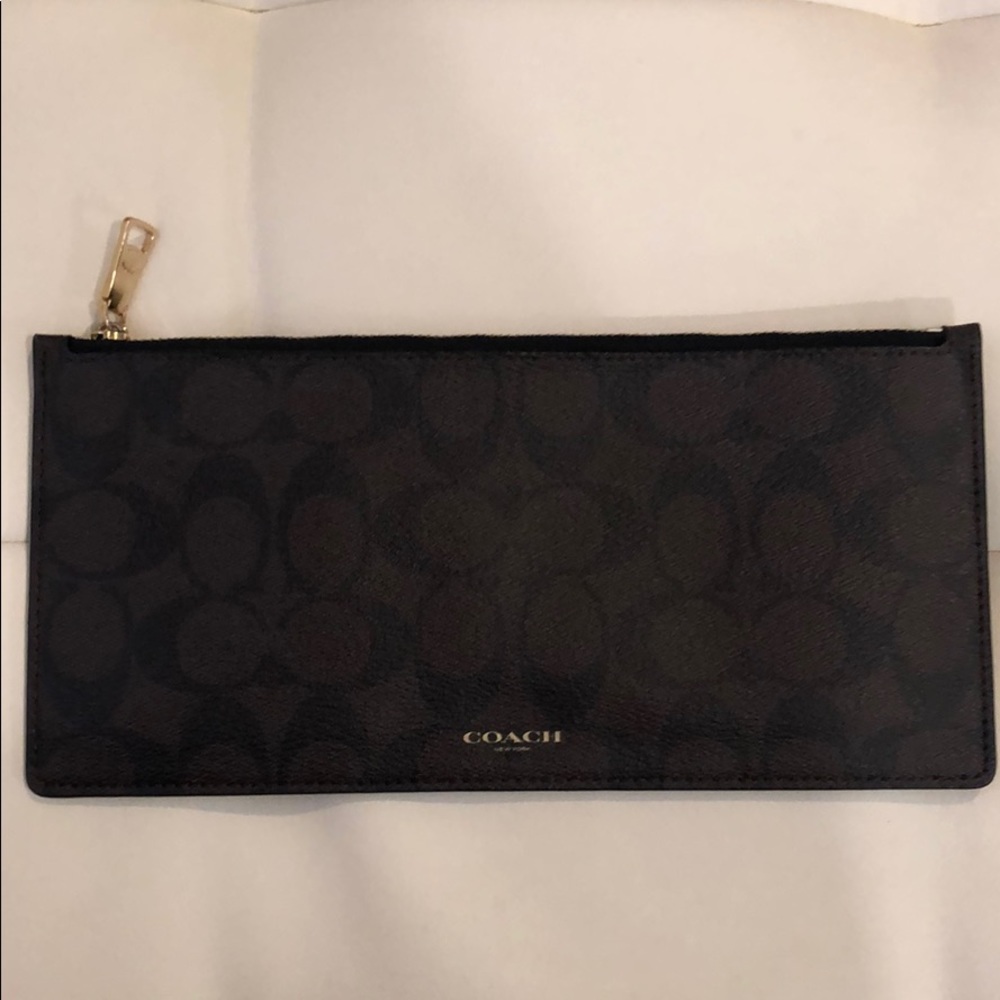Coach logo clutch/pouch